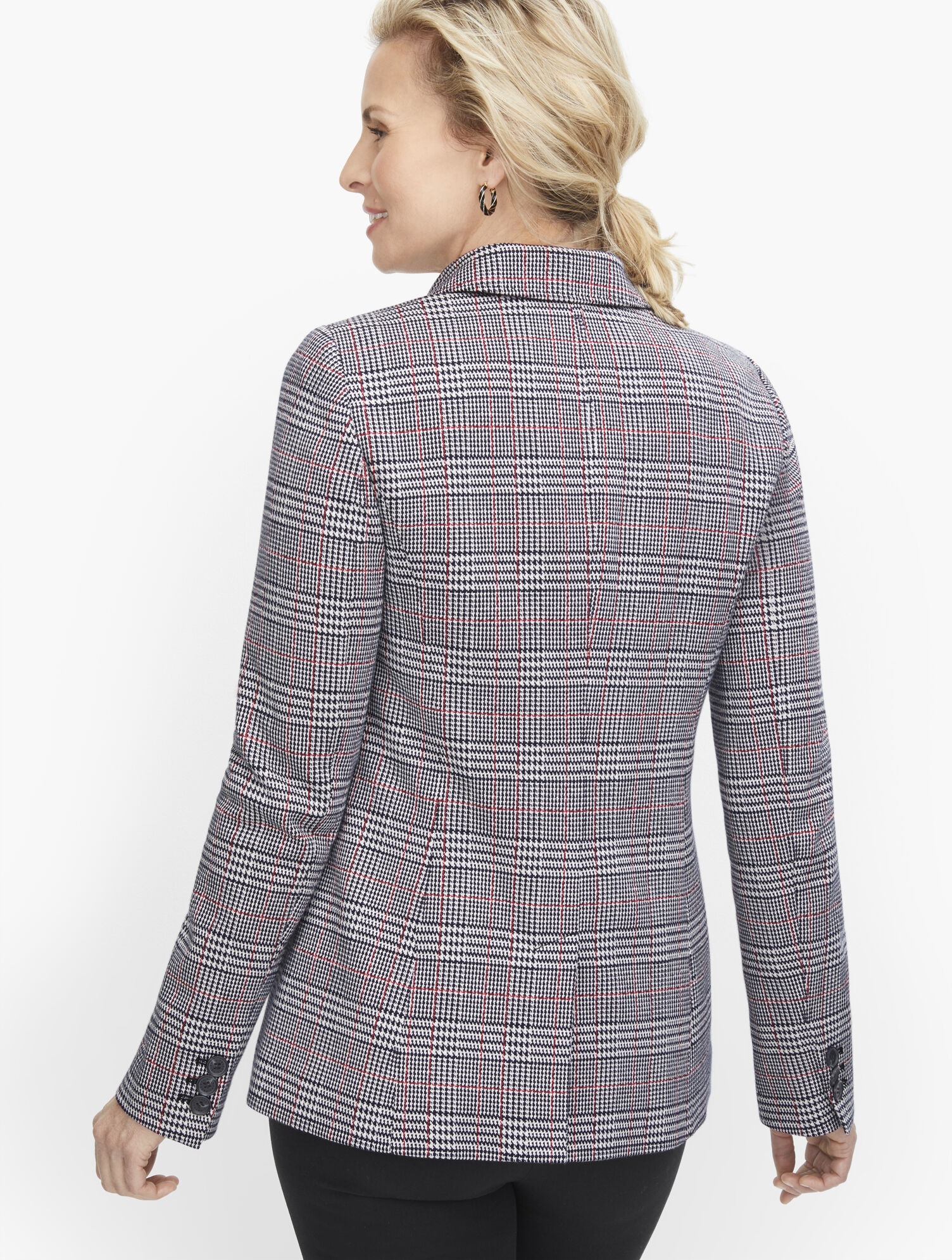 Aberdeen Knit Blazer - Glen Plaid Jacquard