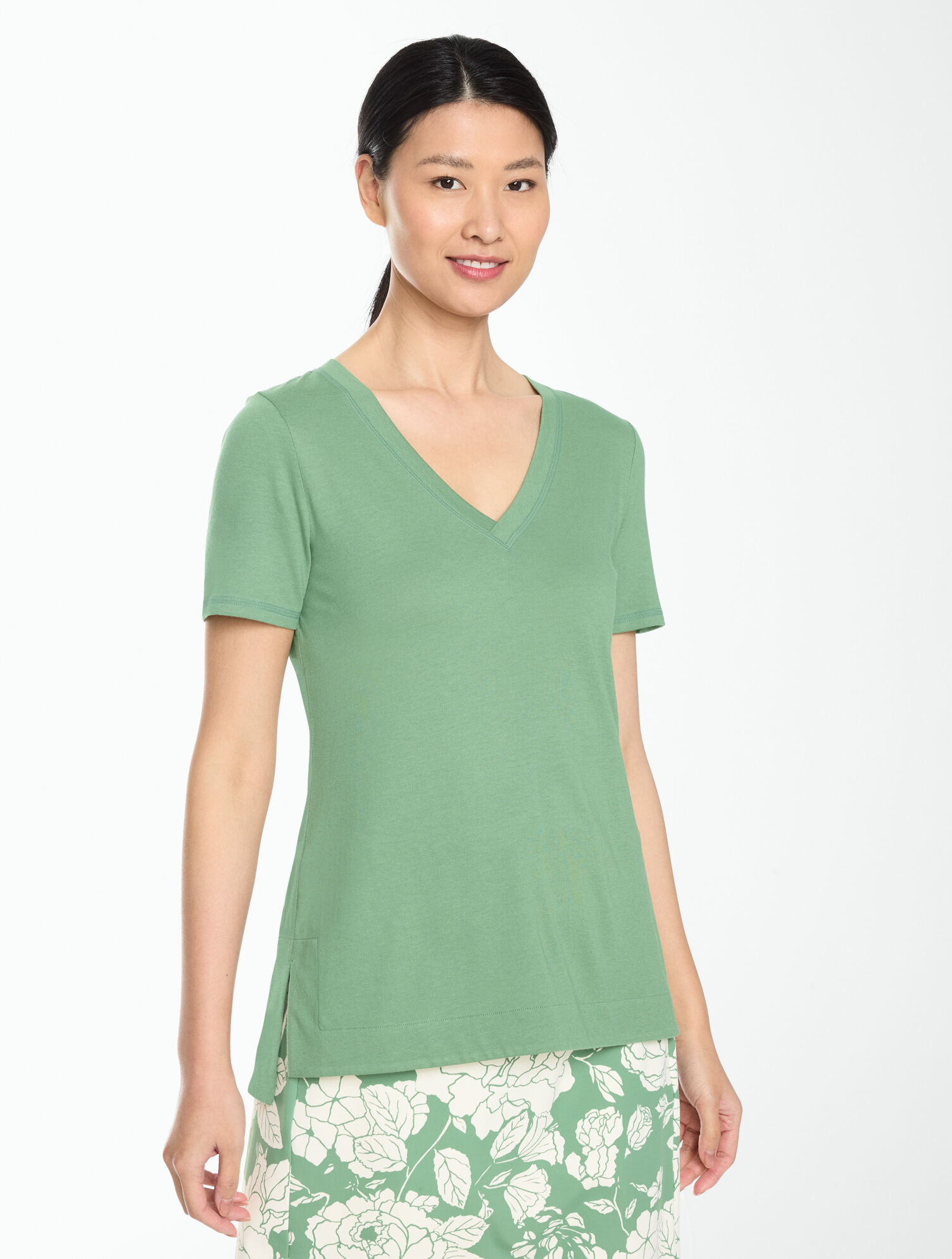 Supersoft Jersey Short Sleeve V-Neck Tee