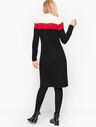 Mockneck Colorblock Sweater Dress