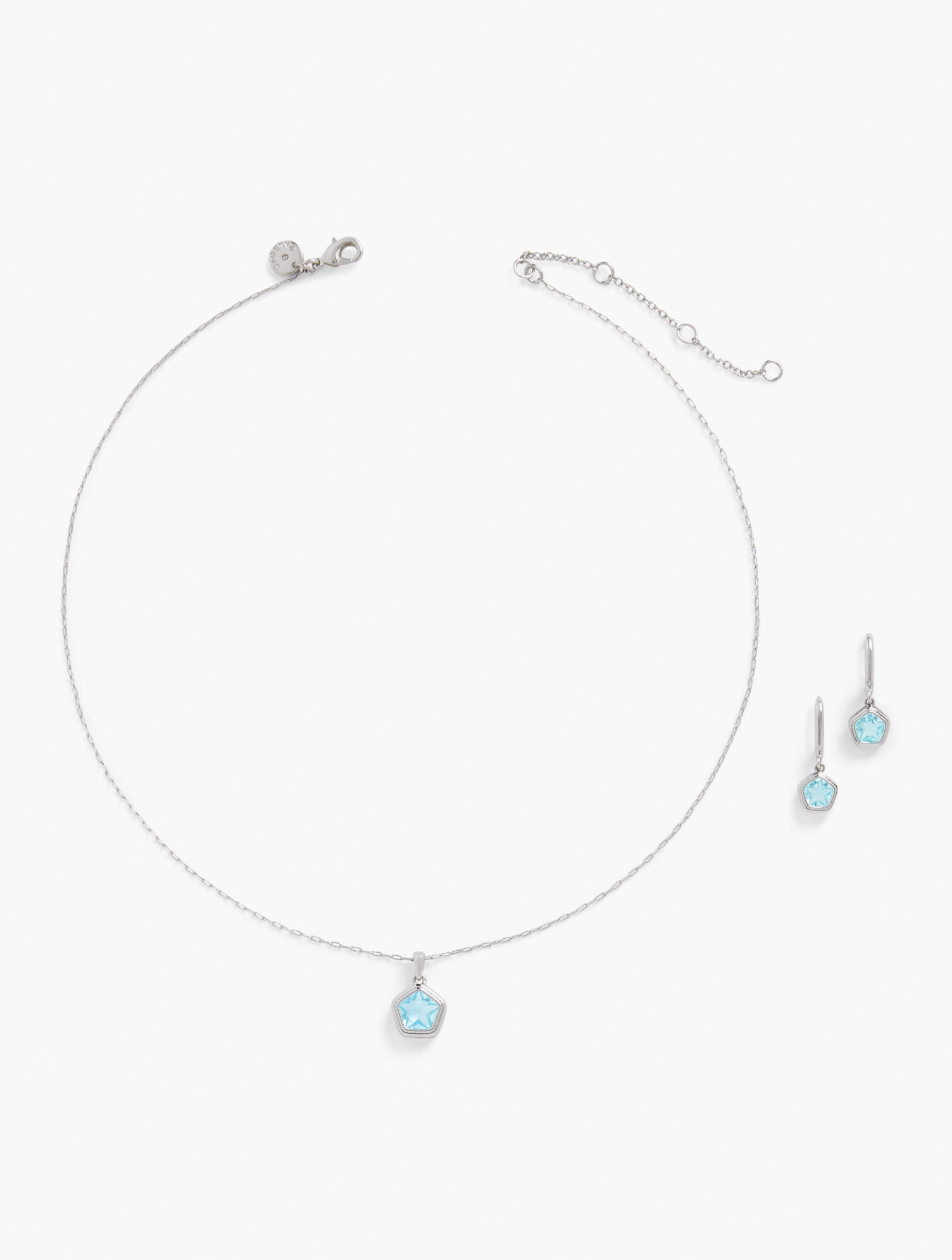 Aqua Sparkle Necklace And Earrings Gift Set