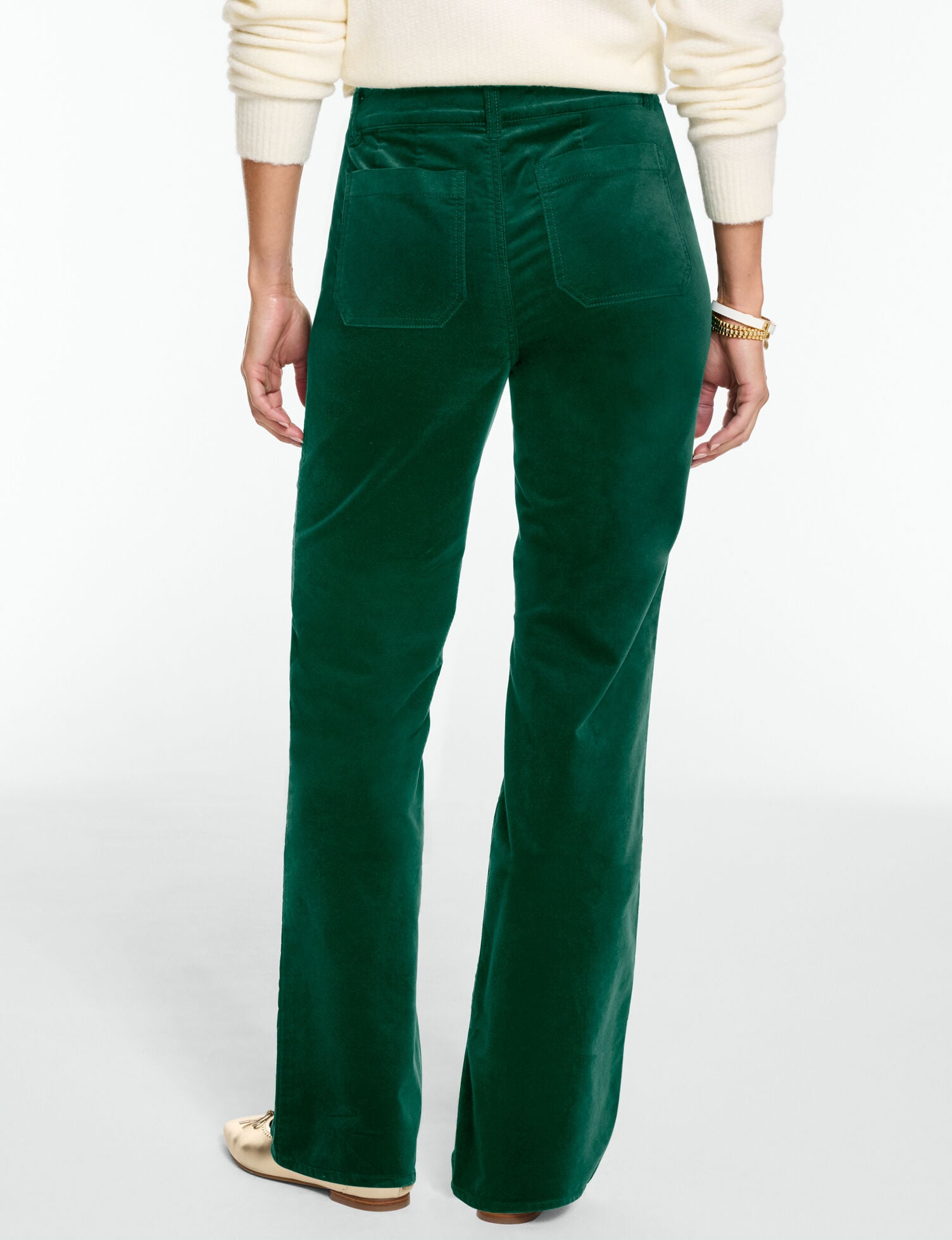 Velveteen Patch Pocket Bootcut Pant