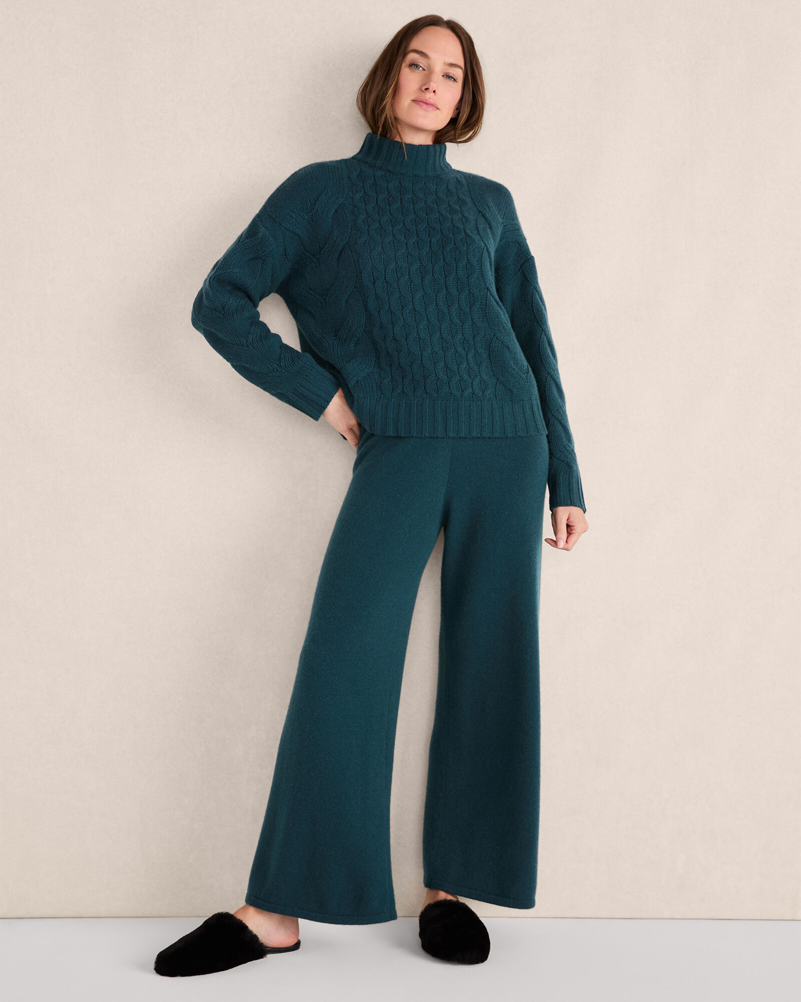 Cashmere Wide Leg Pants | Haven Well Within display picture 1
