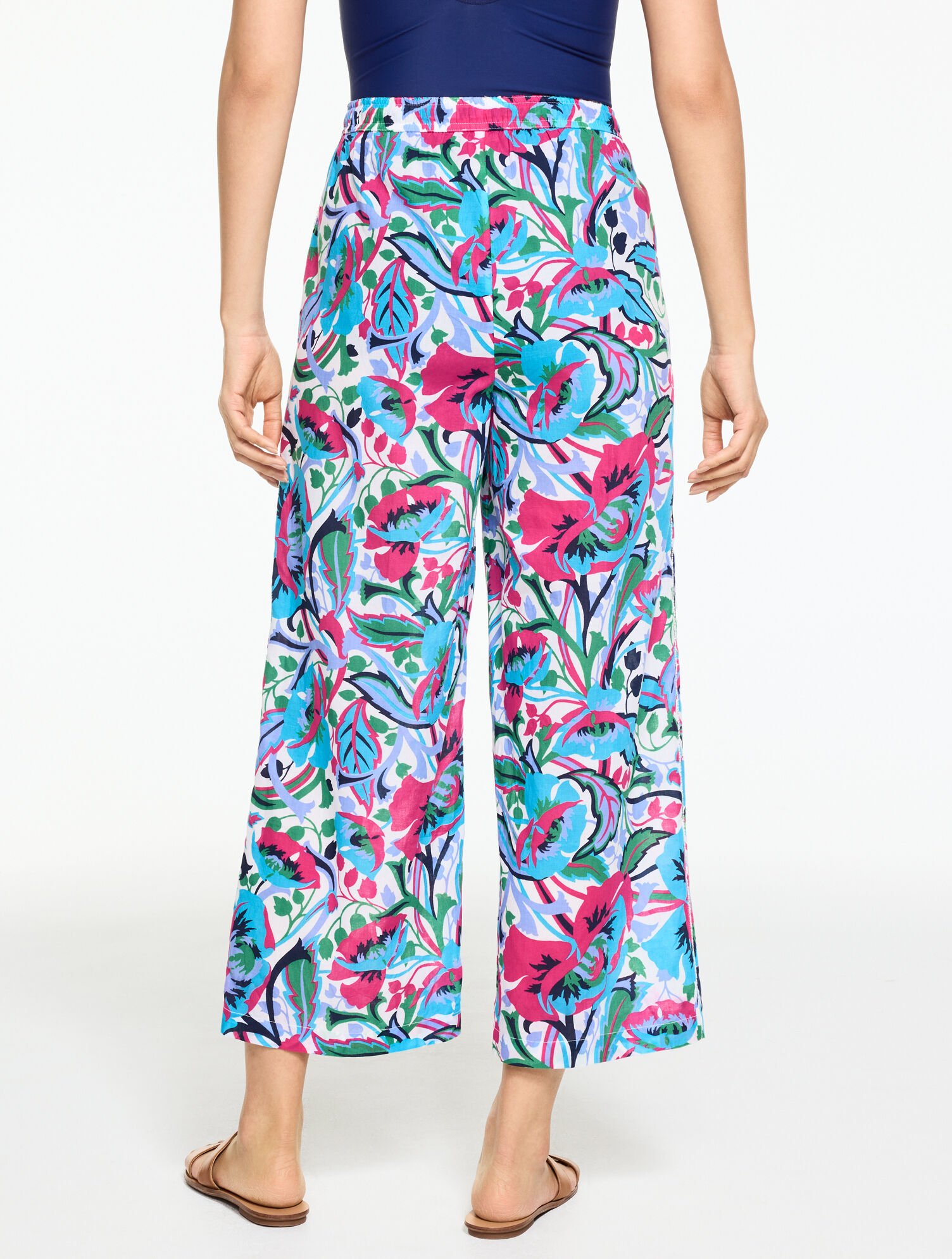 Aqua Club Gauze Pant Cover-Up - Island Flora