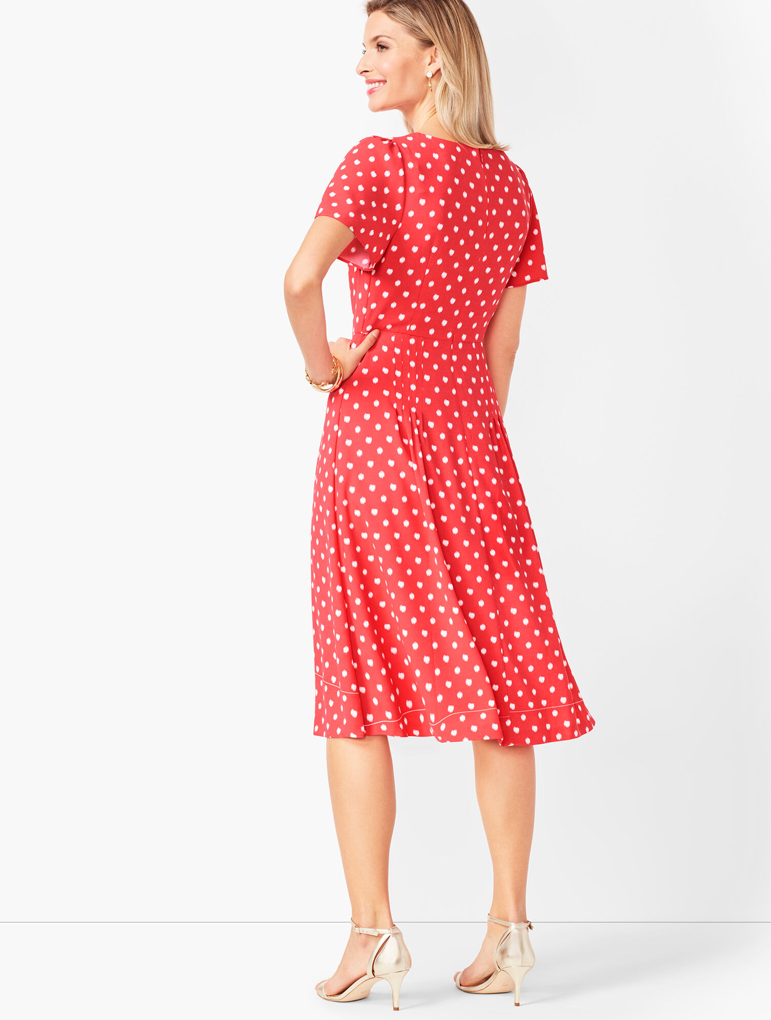 Ikat Dot Fit &amp; Flare Dress
