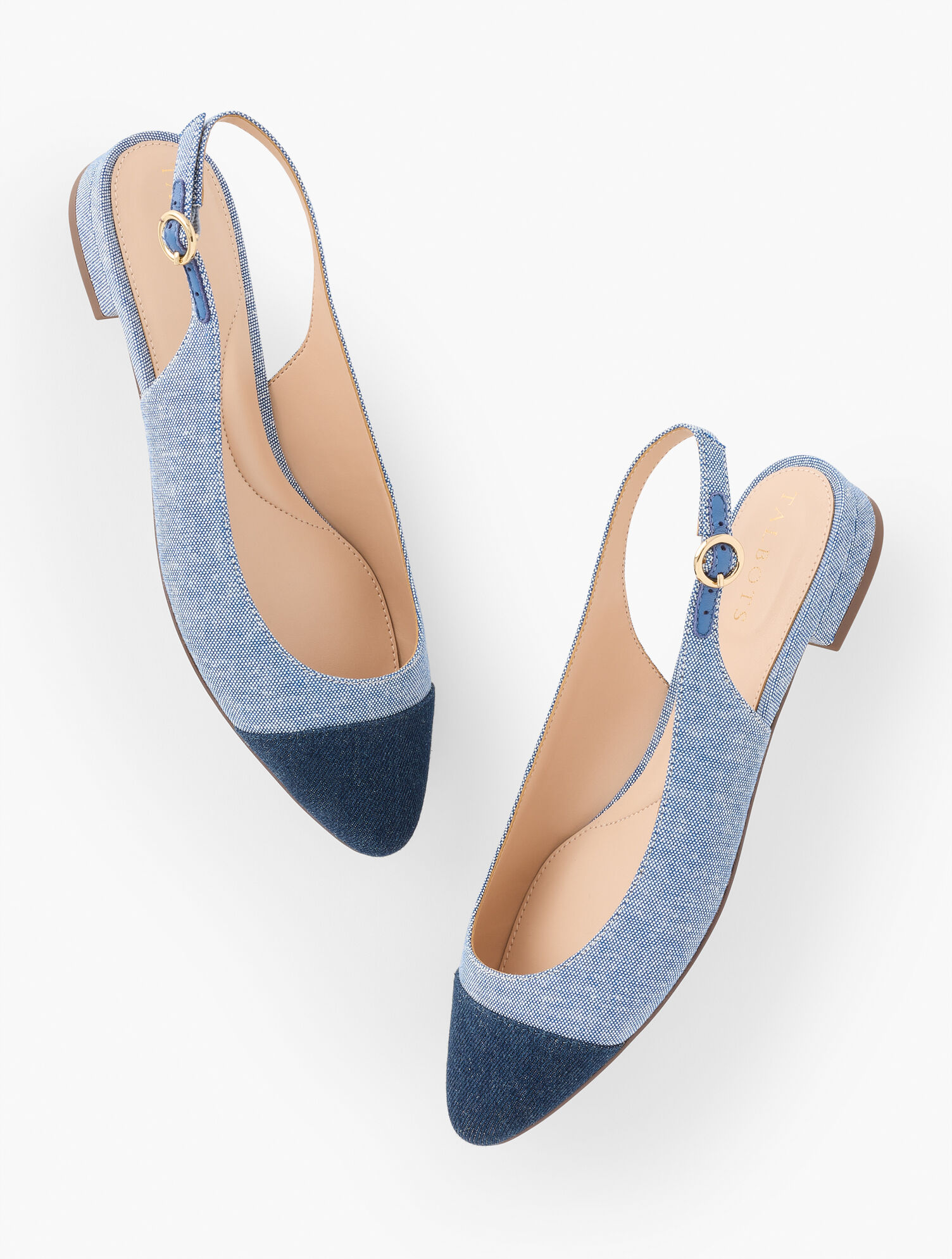 Edison Chambray Slingback Flats | Talbots