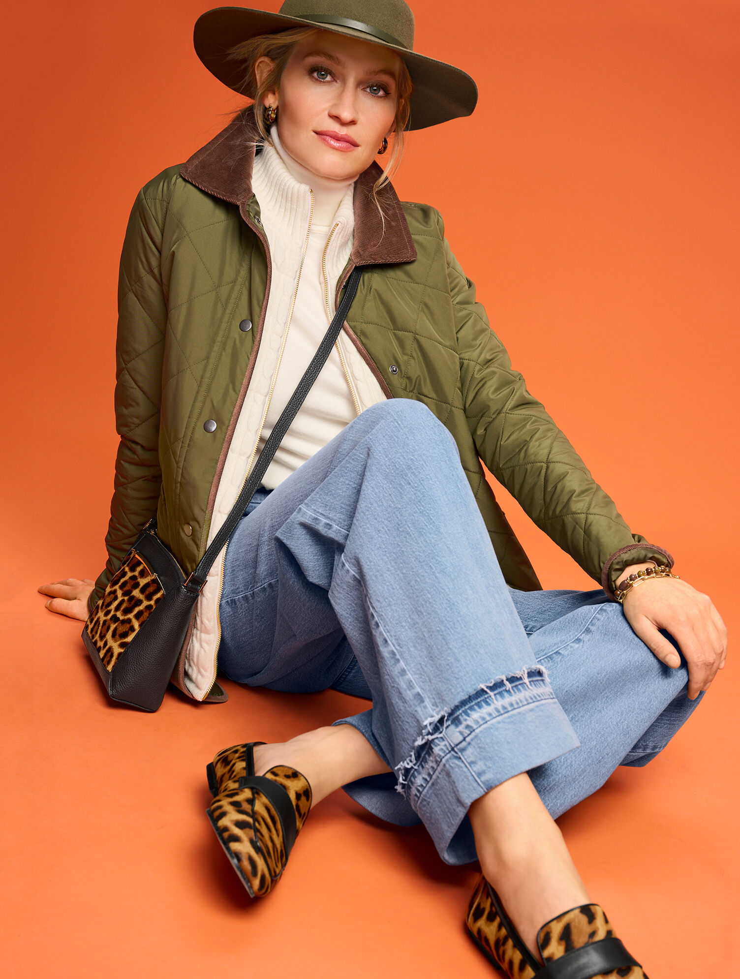 Calf Hair &amp; Pebble Leather Crossbody Bag