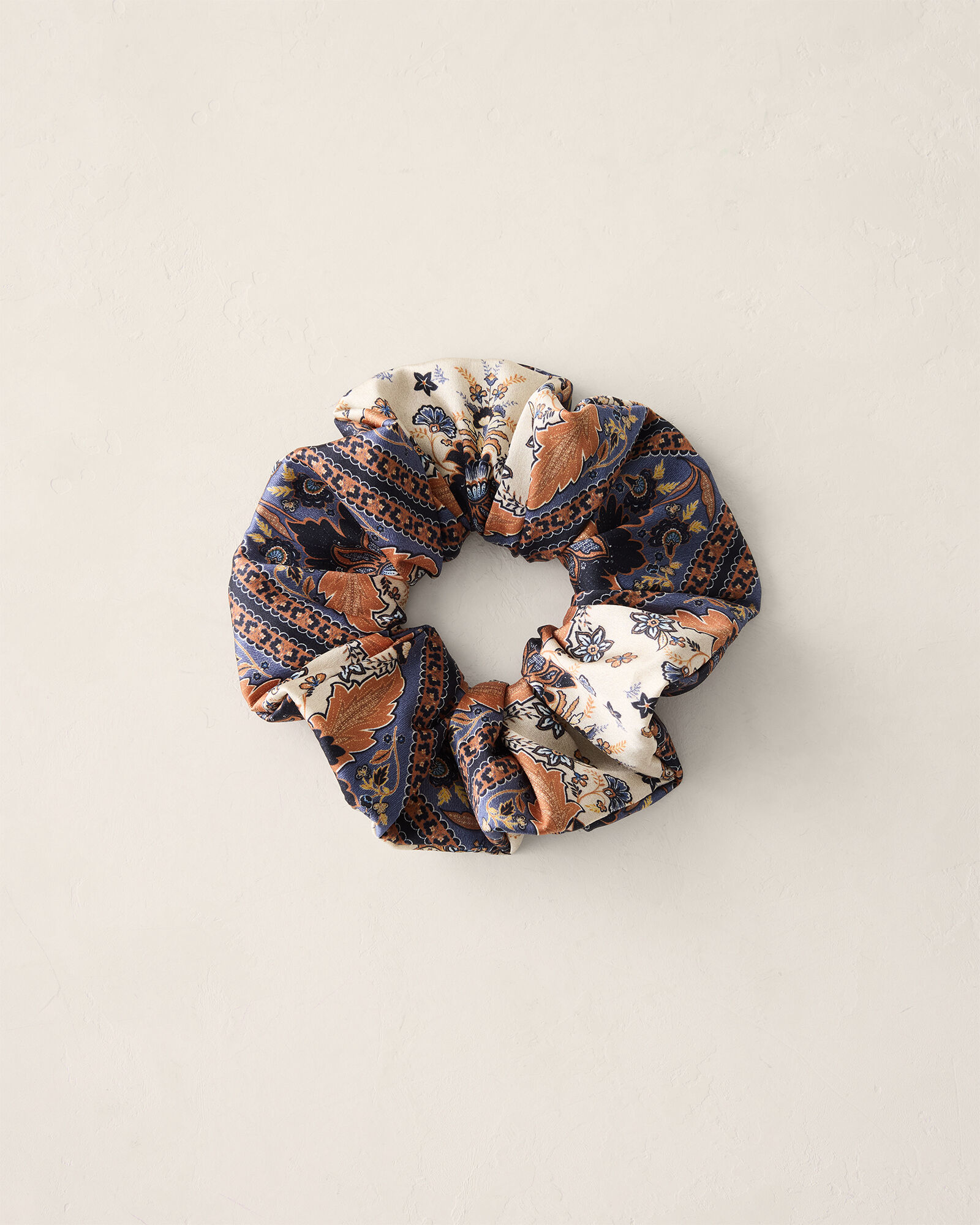 Washable Silk Printed Scrunchie