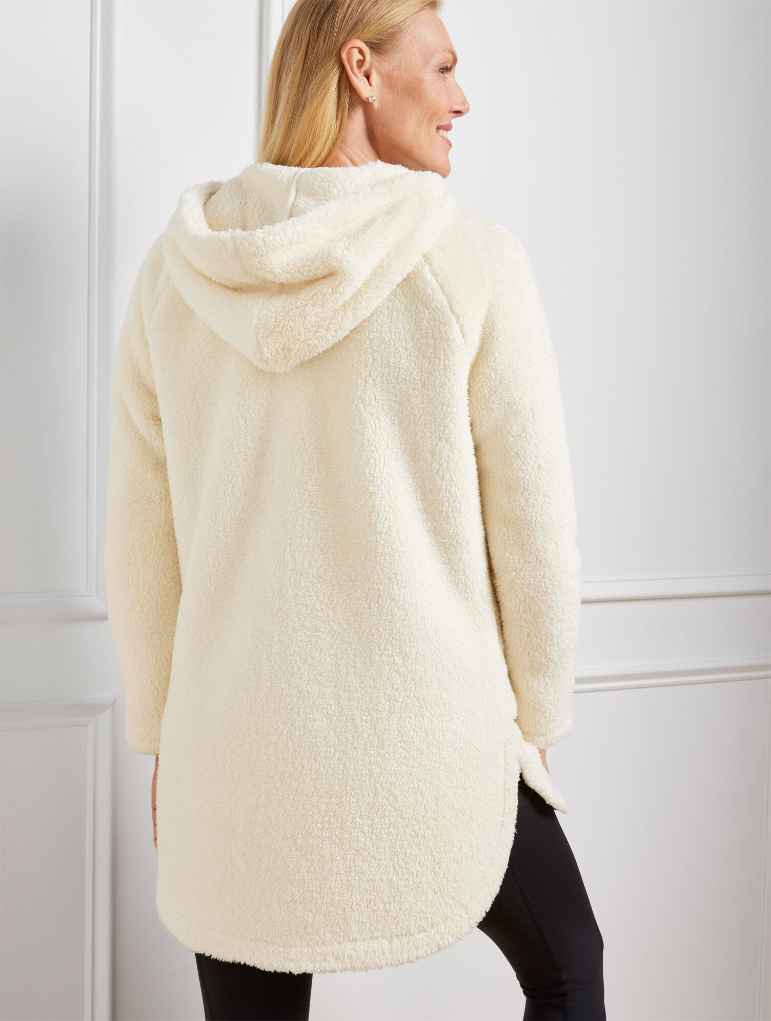 Hooded Cozy Sherpa Jacket Talbots
