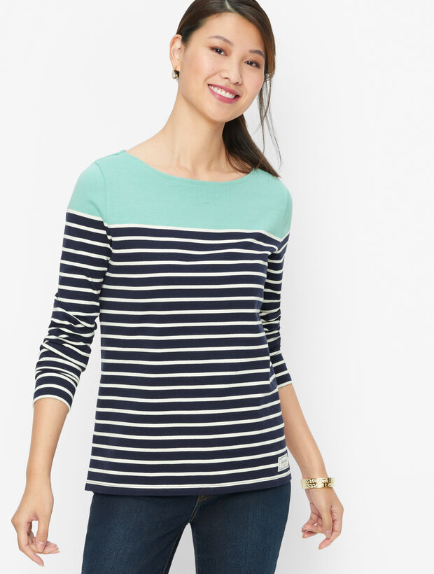 Authentic Talbots Tee - Longpoint Stripe | Talbots