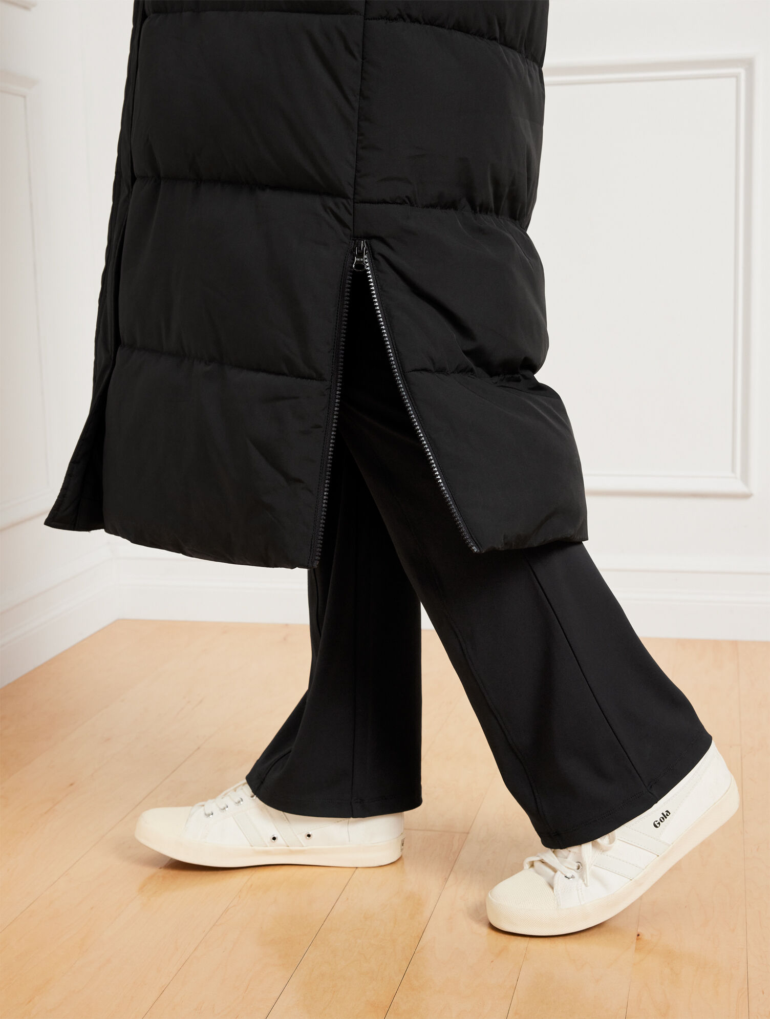 Fleece-Lined Hooded Quilted Long Puffer Coat | Talbots