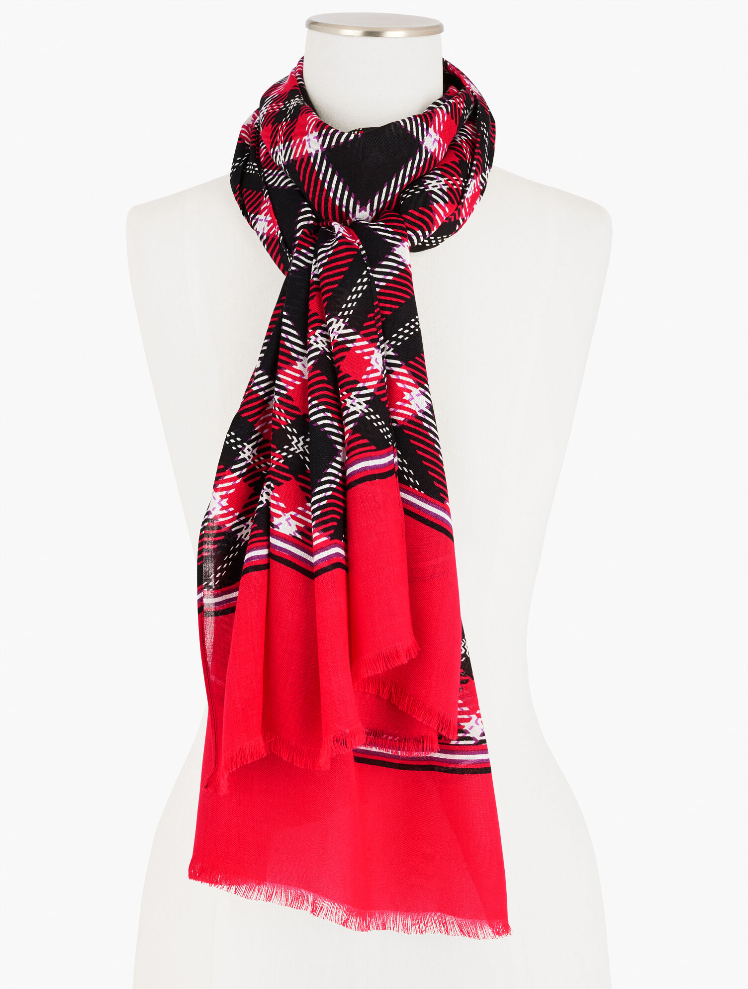 Nutcracker Plaid Oblong Scarf | Talbots