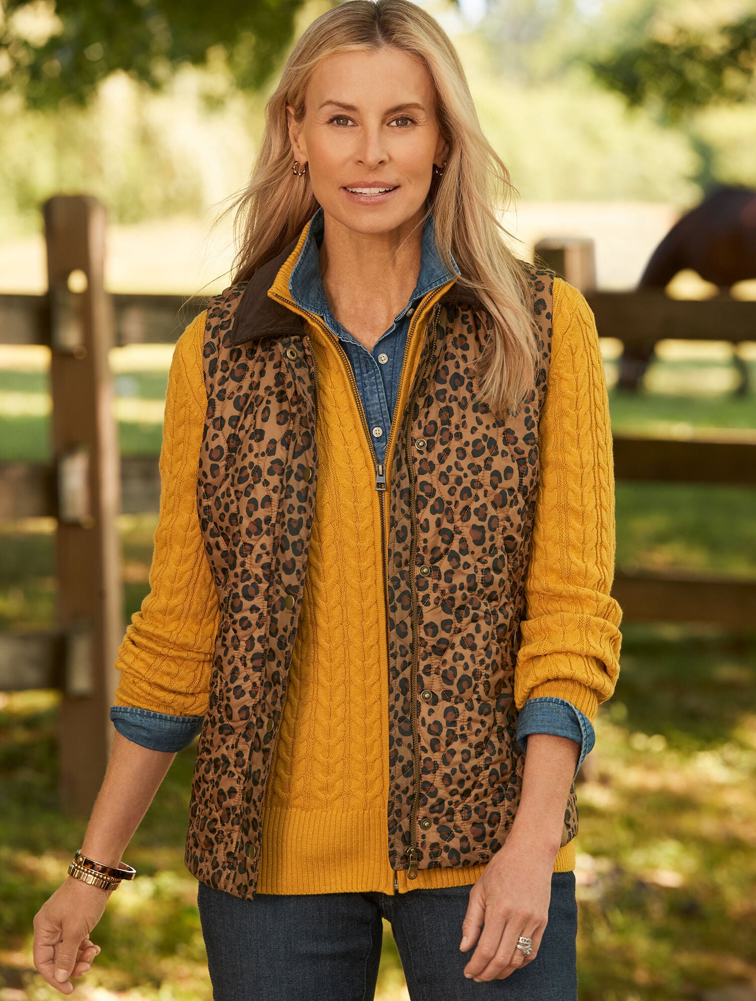 Quilted Vest - Lavish Leopard - thumbnail 5