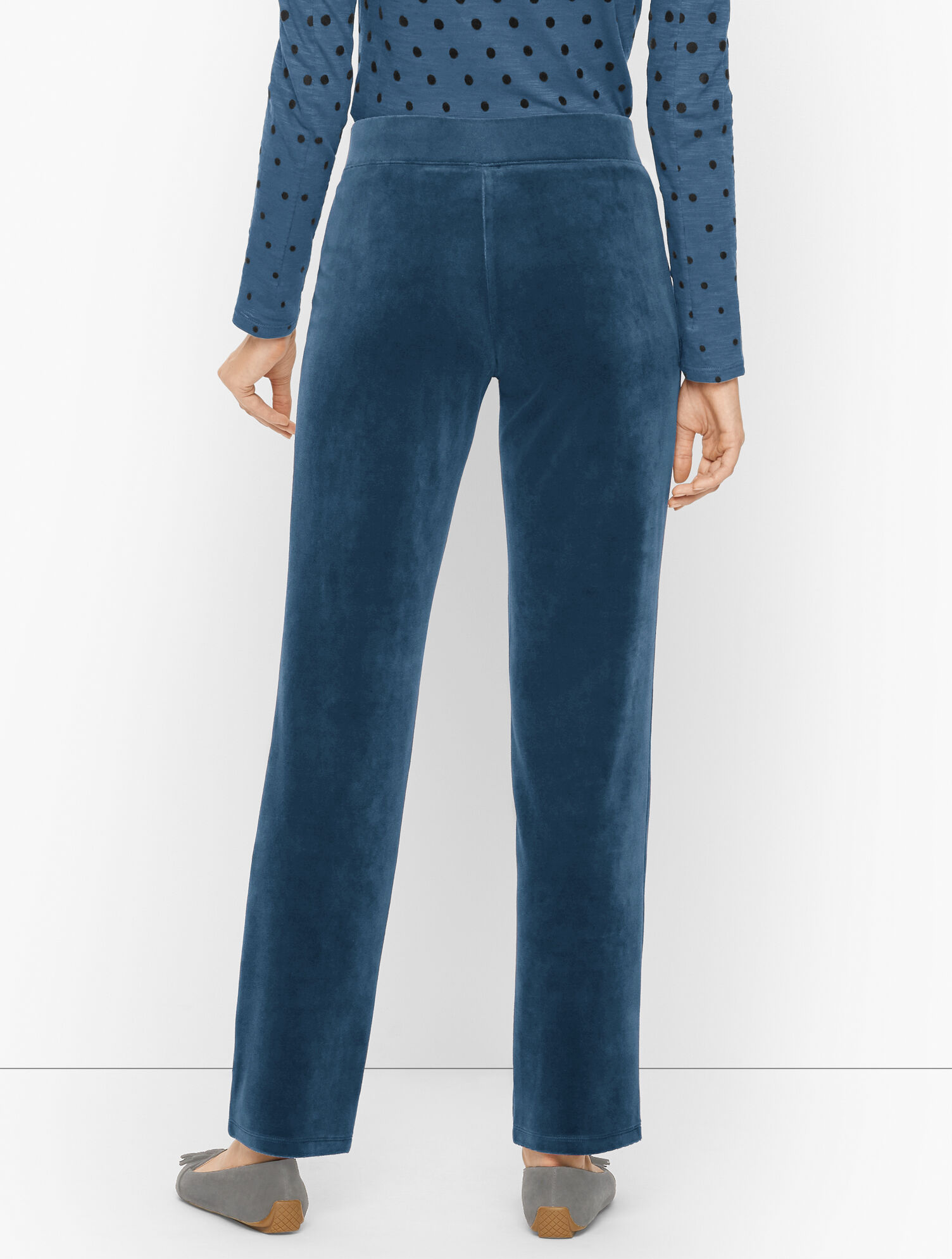Velour Straight Leg Pants