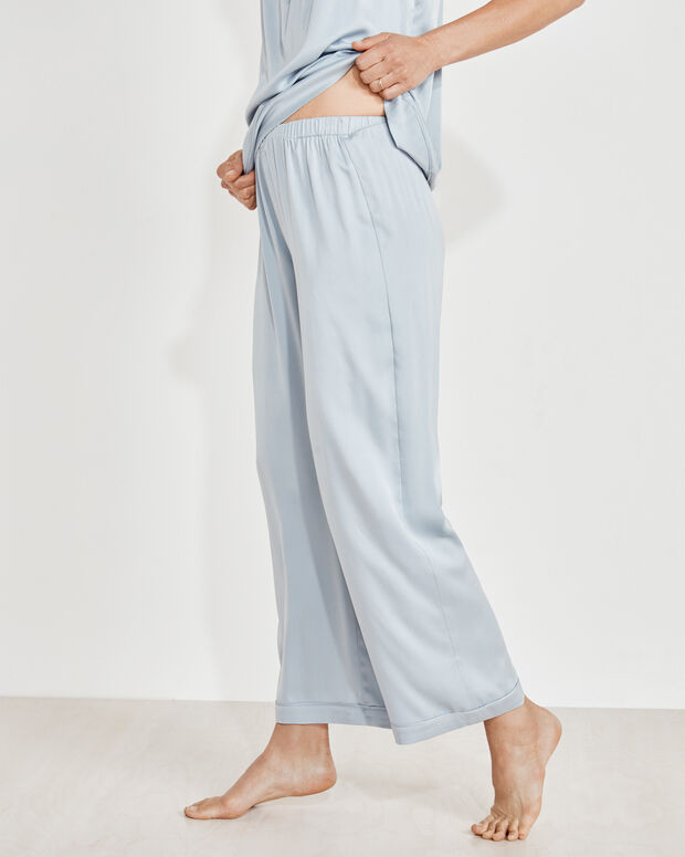 Washable Silk Cropped Pants