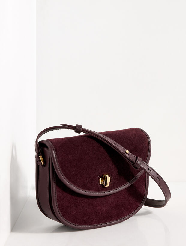 Sierra Suede Polished Saddle Bag