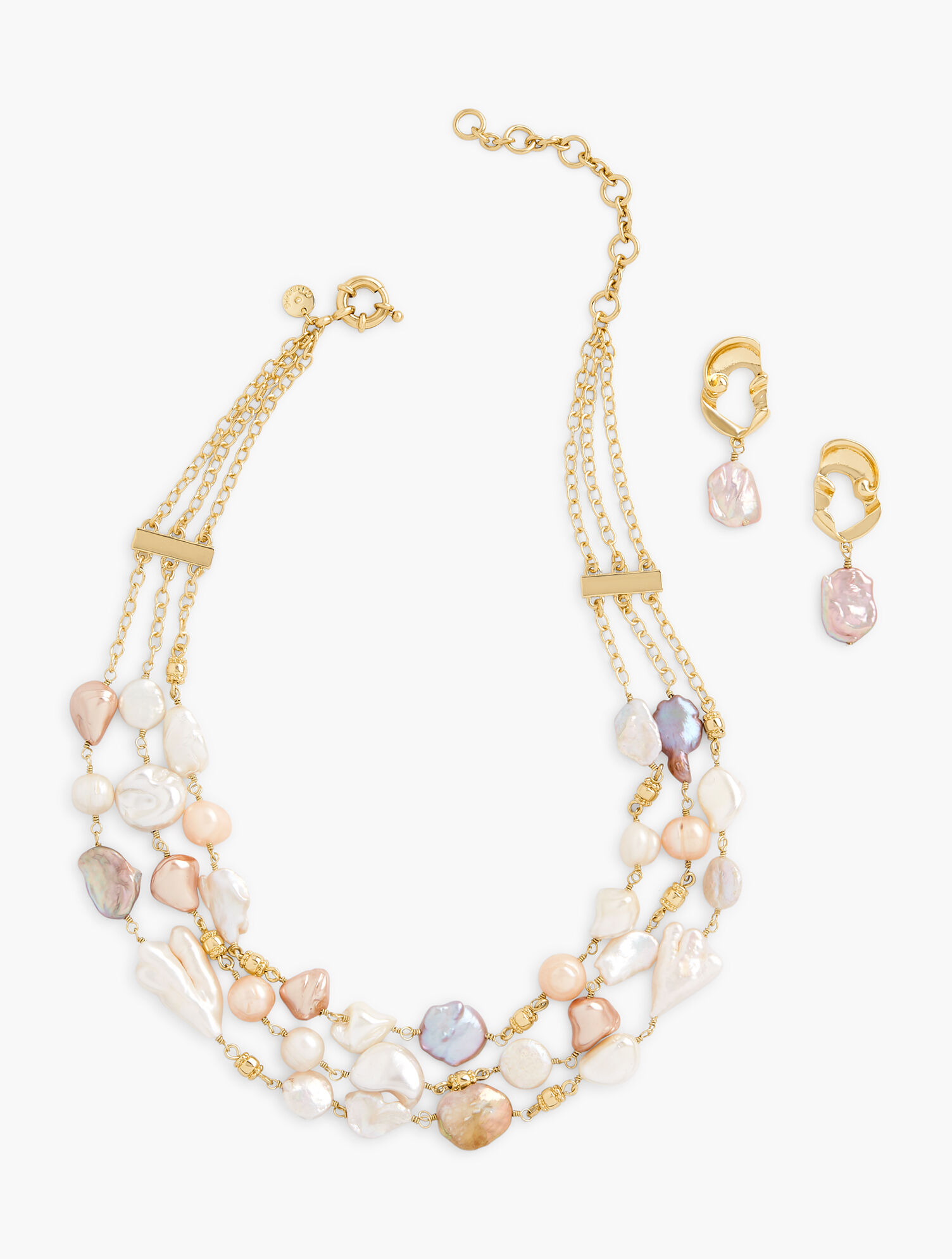 Triple Strand Freshwater Pearl Necklace
