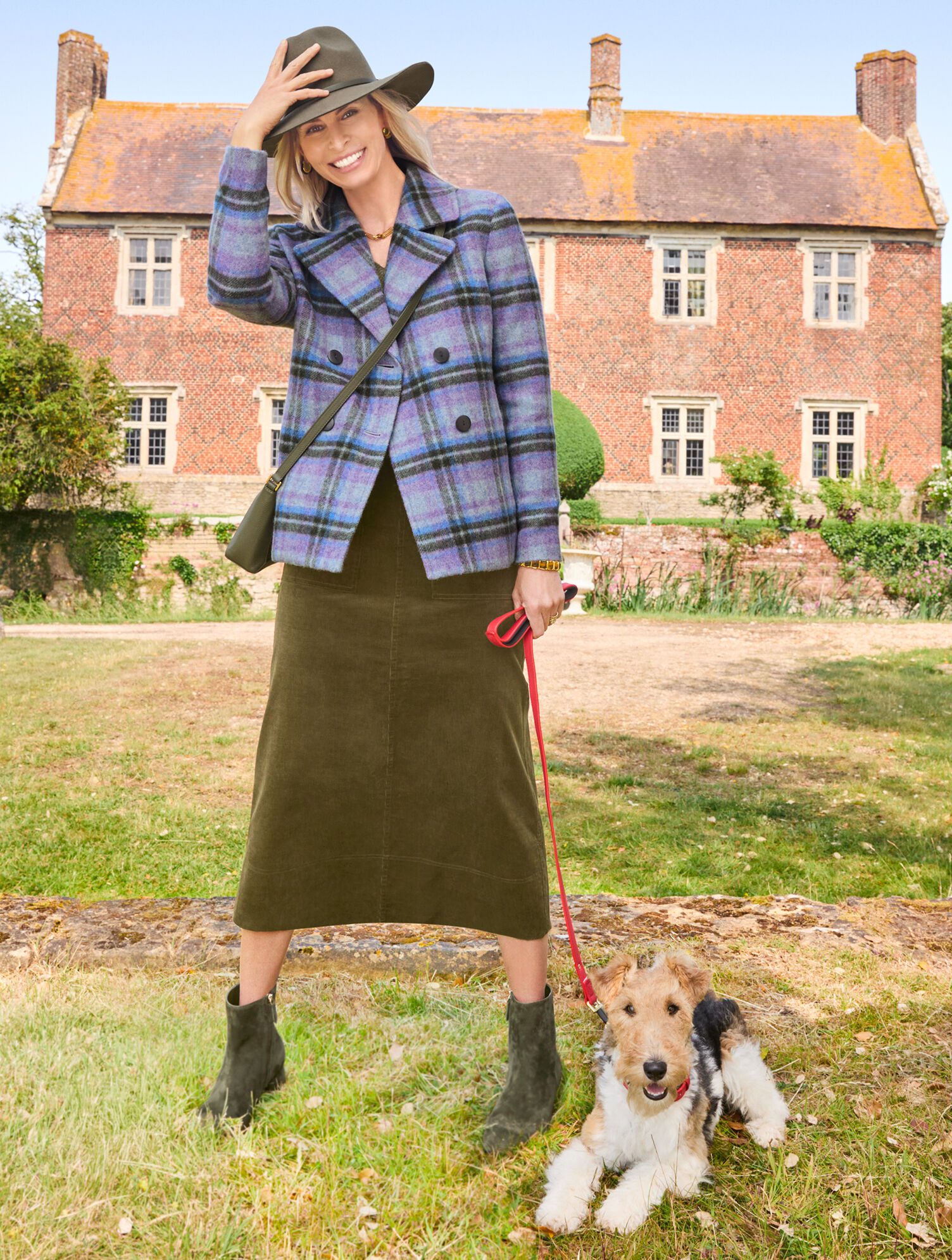 Corduroy Fit &amp; Flare Skirt