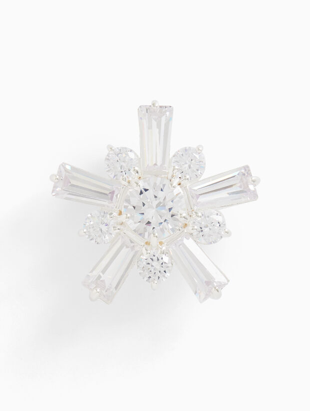 Sterling Silver Classic Snowflake Brooch