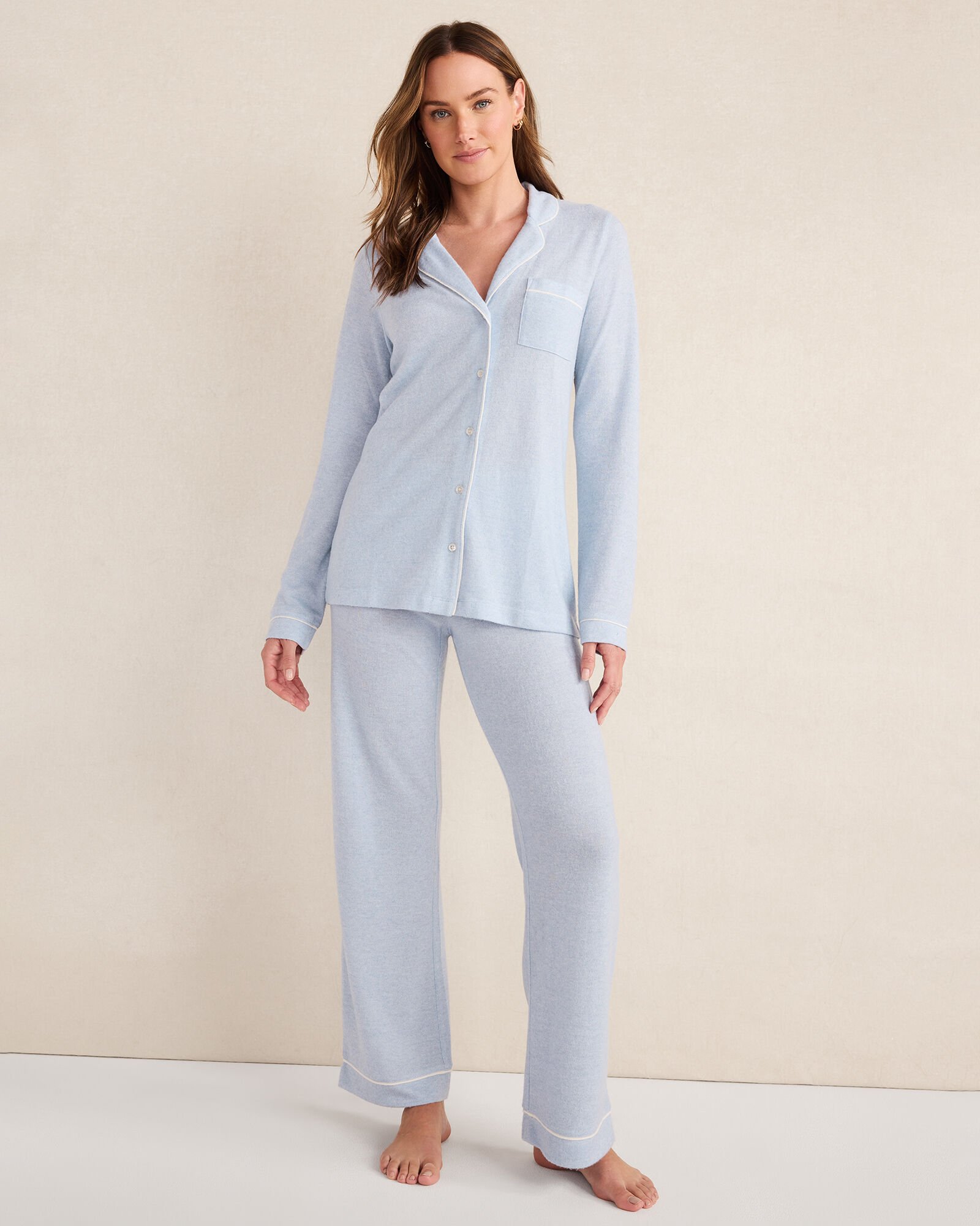 Marled Knit Pajama Pants