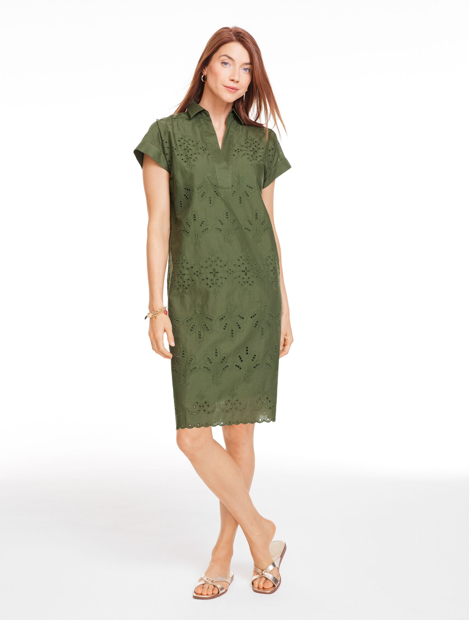 ladies summer knee length dresses Azure Blue Floral Midi Dress for Women main image 0