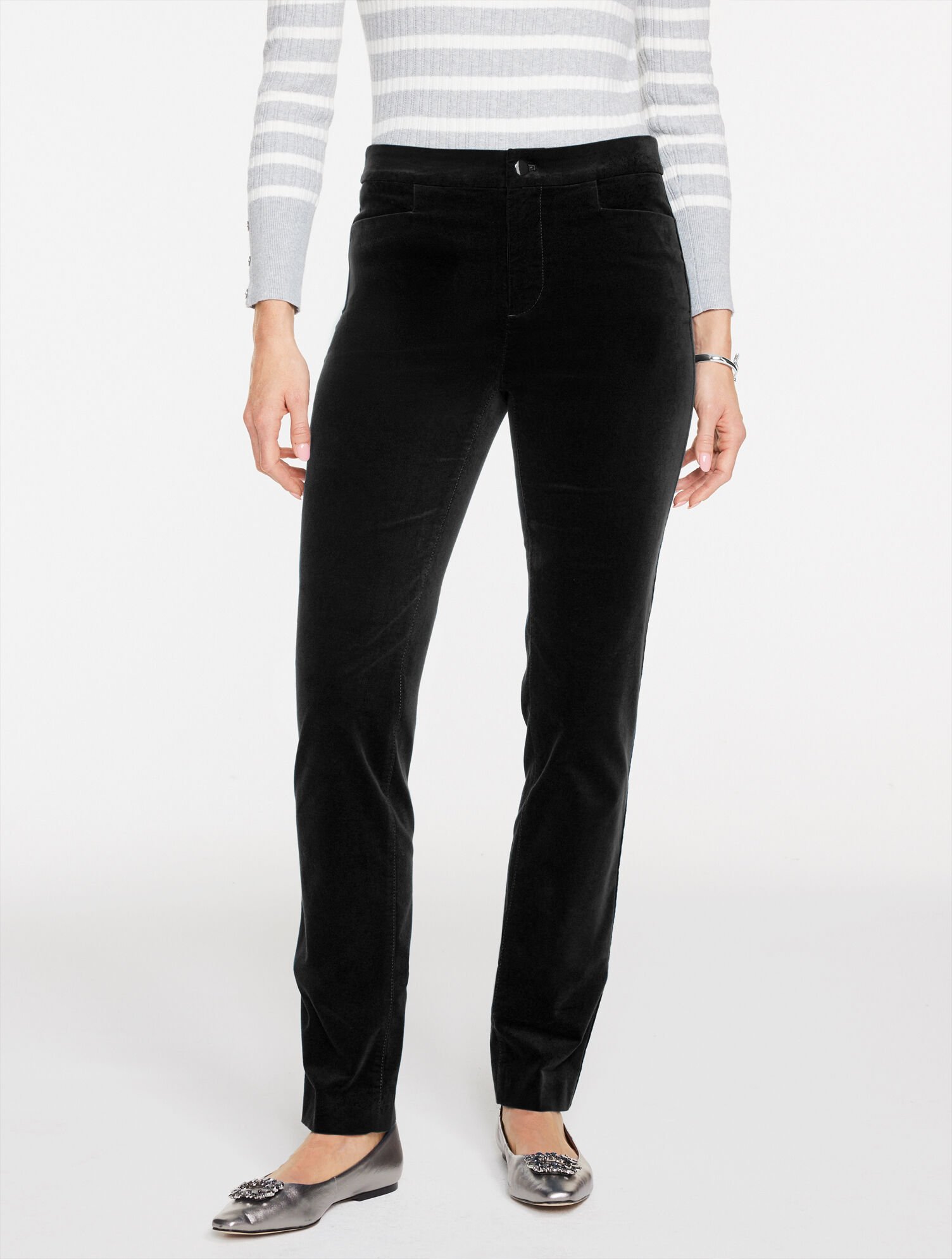 Straight Leg Stretch Velveteen Pants