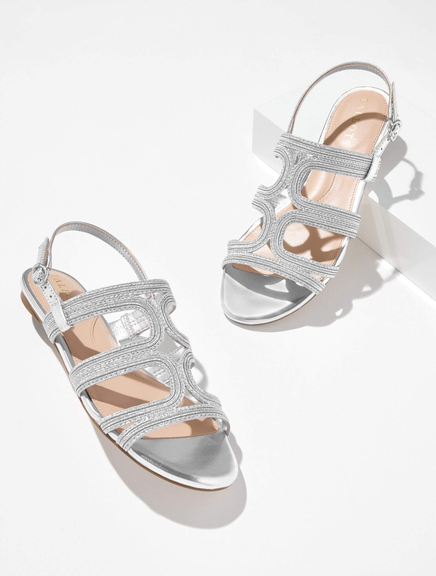 Kalen Raffia Cord Sandals - Metallic