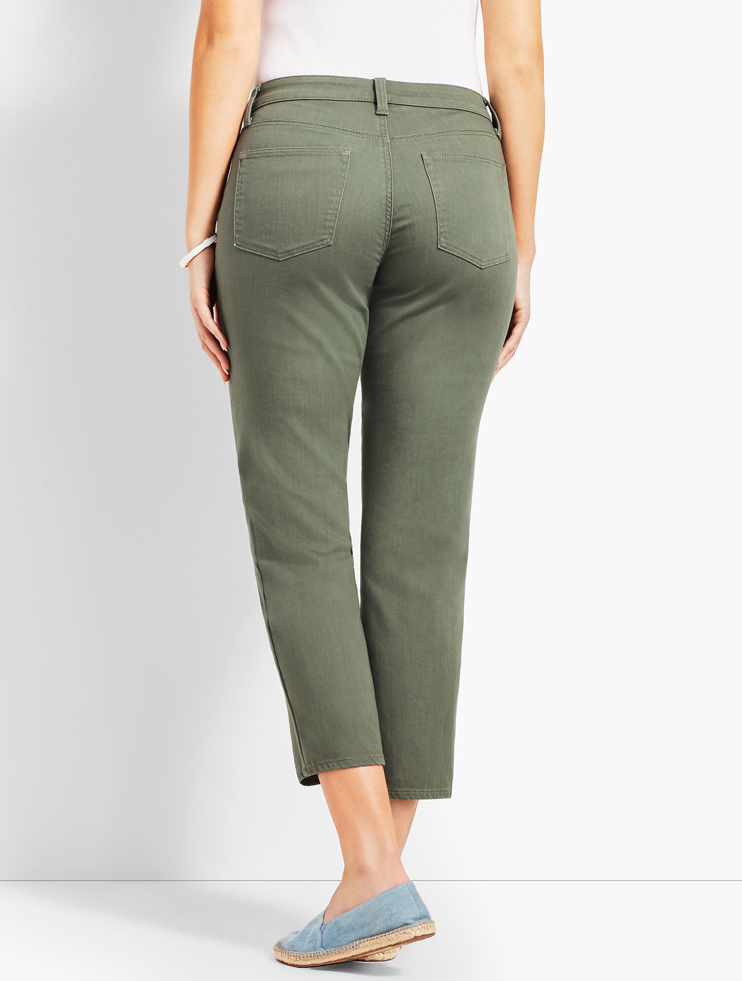 Colored Denim Straight Leg Crop - Curvy Fit