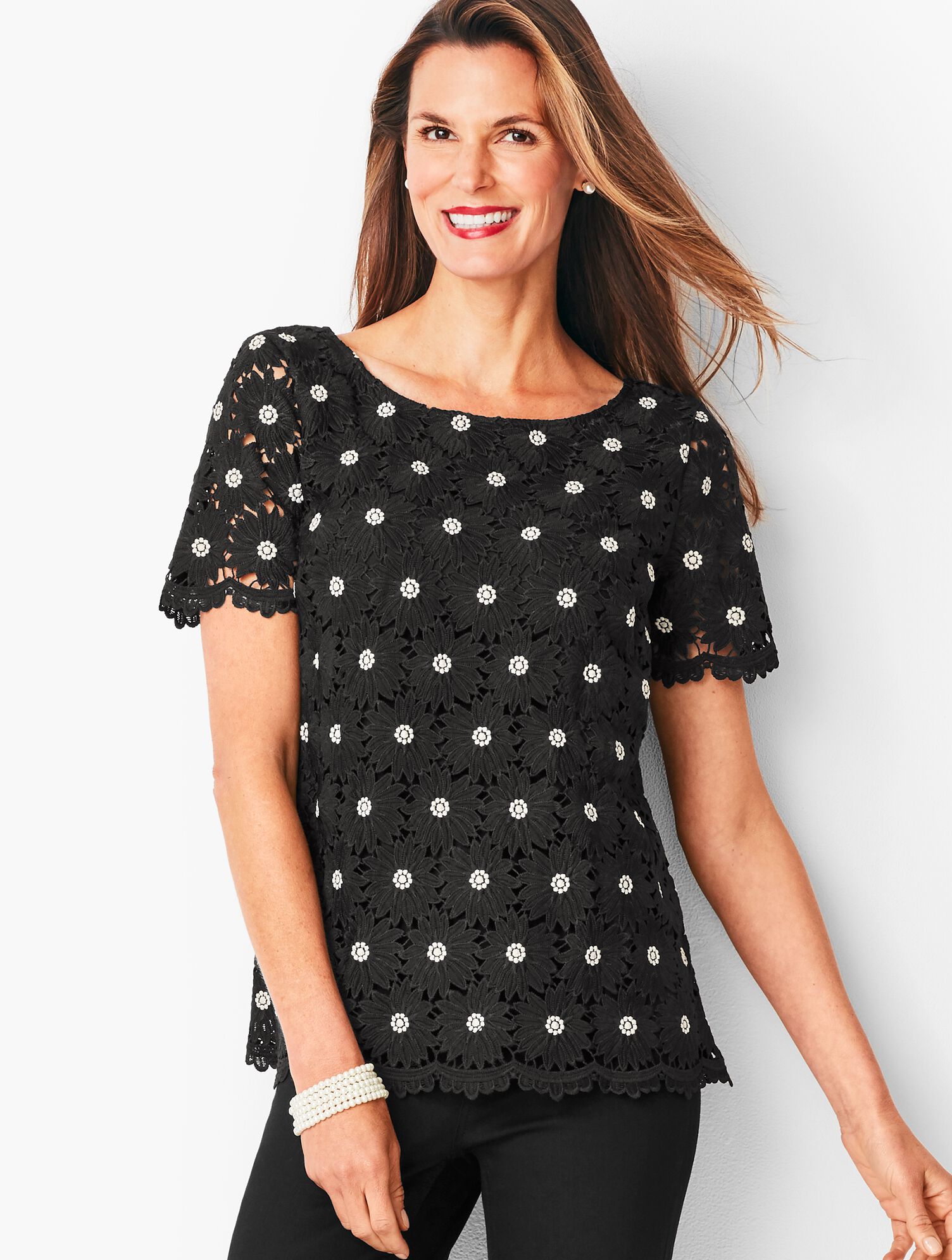 talbots lace tops