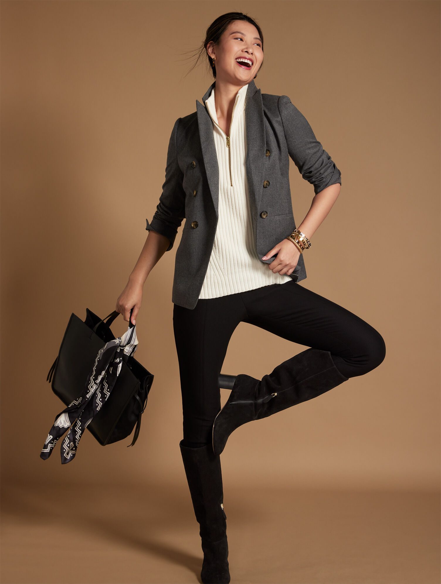 Luxe Italian Stretch Flannel Blazer