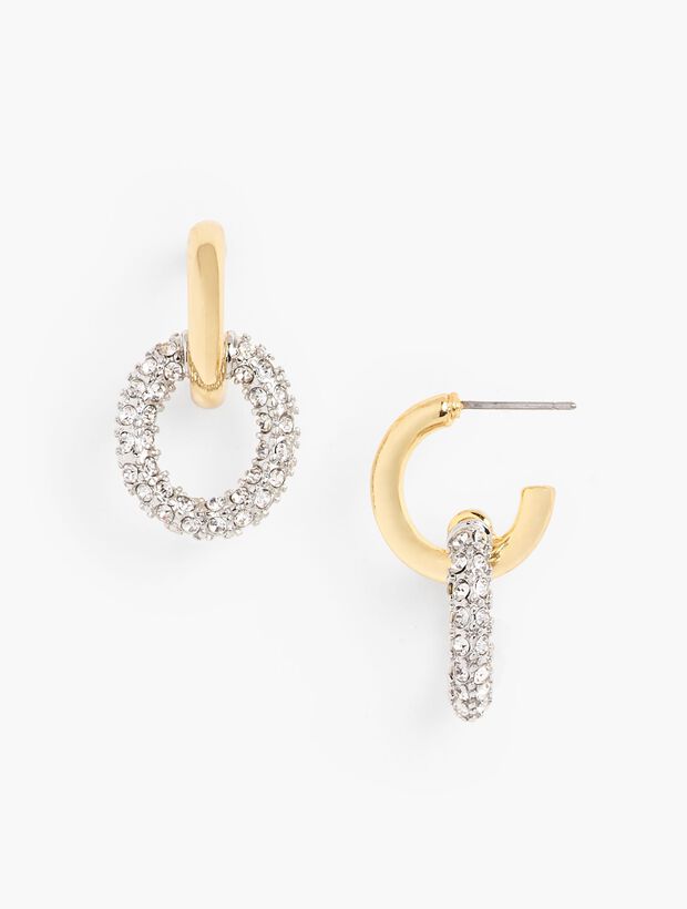 Two Tone Crystal Earrings