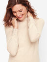 Button Cuff Turtleneck Sweater - Donegal