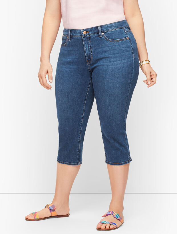 Plus Size Exclusive Pedal Pusher Jeans - Gates Wash
