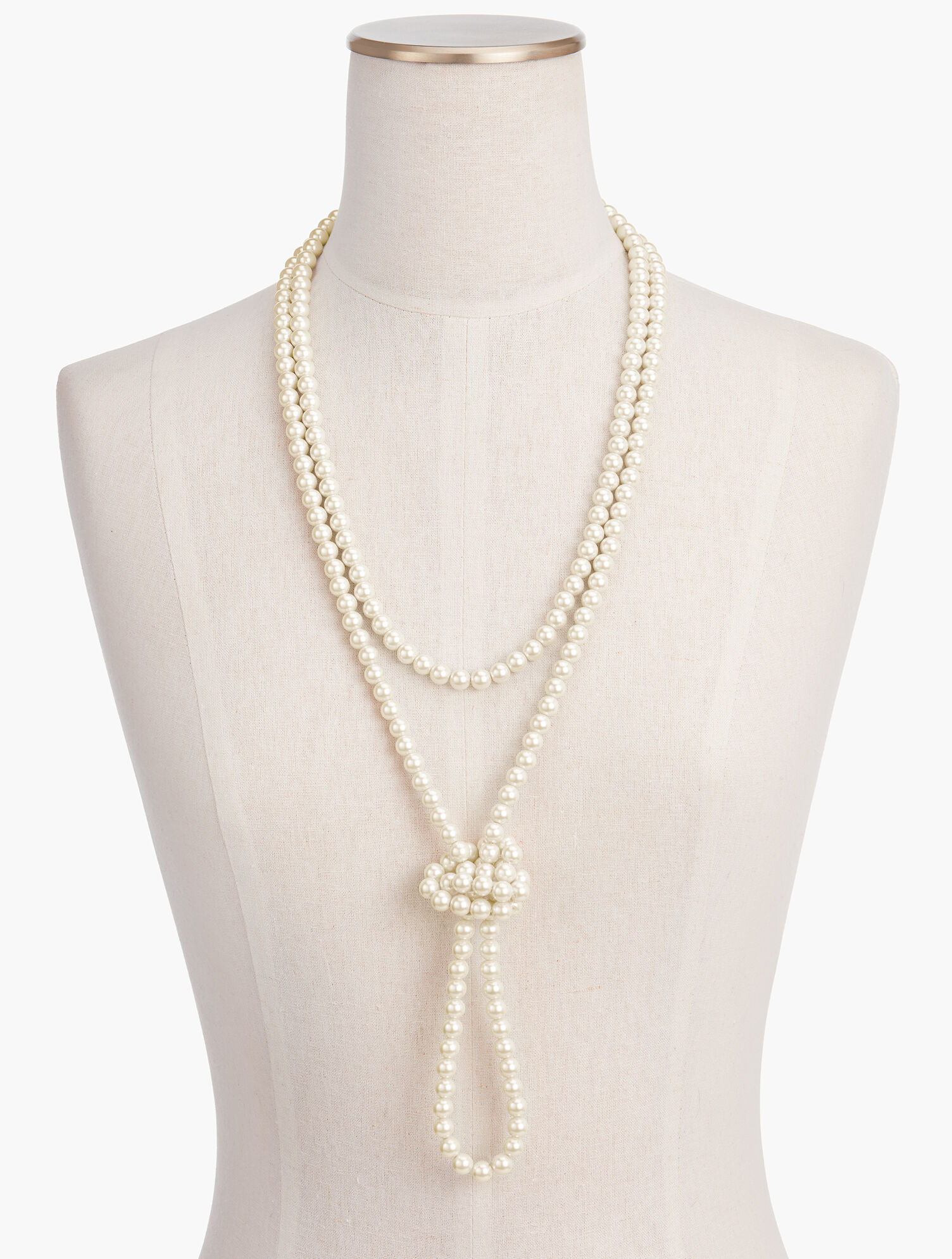 Knotted Pearl Necklace
