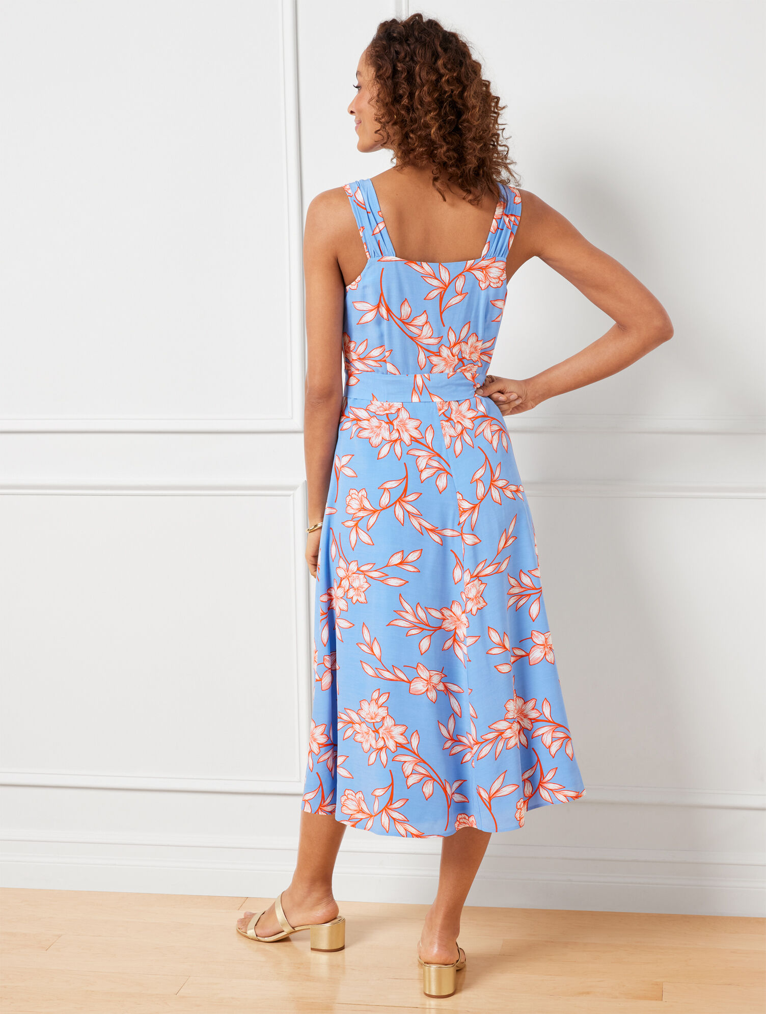 Fit &amp; Flare Dress - Flowing Hibiscus