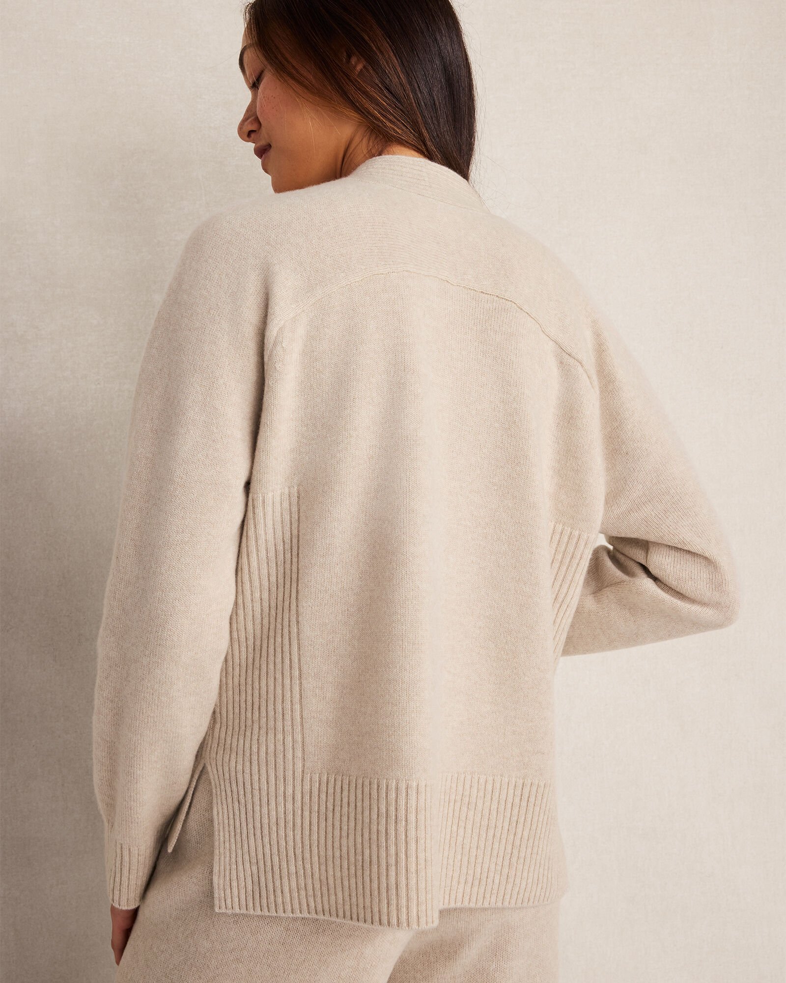 Cashmere Saddle Shoulder Cardigan