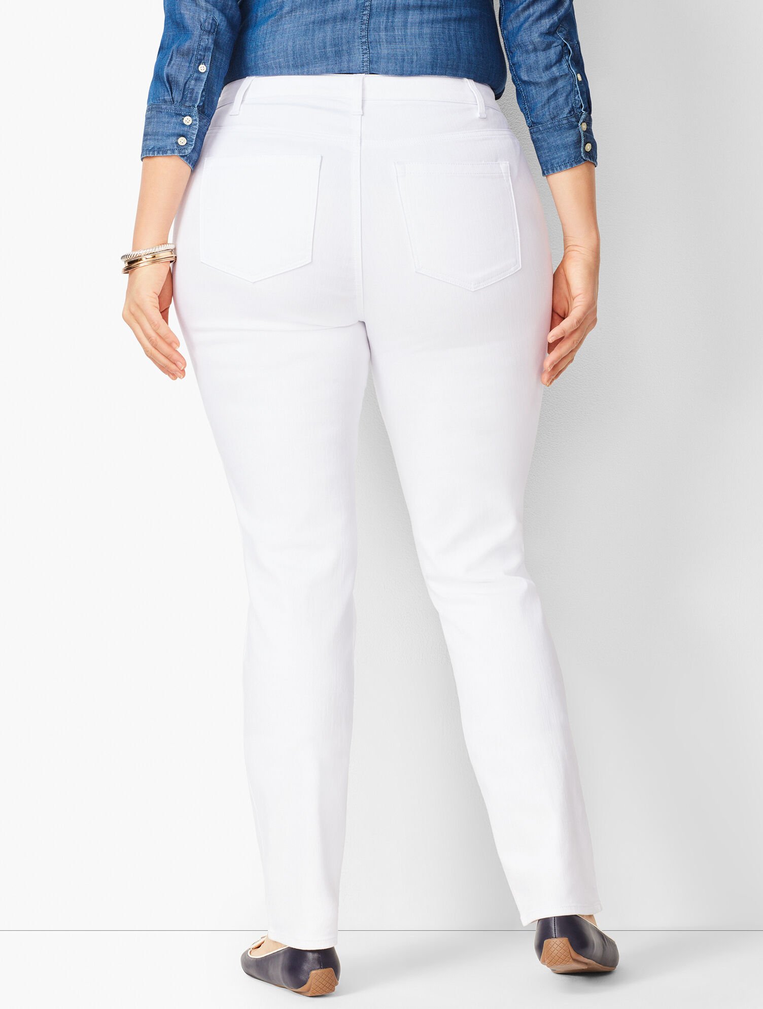 Plus Size High-Waist Straight-Leg Jeans