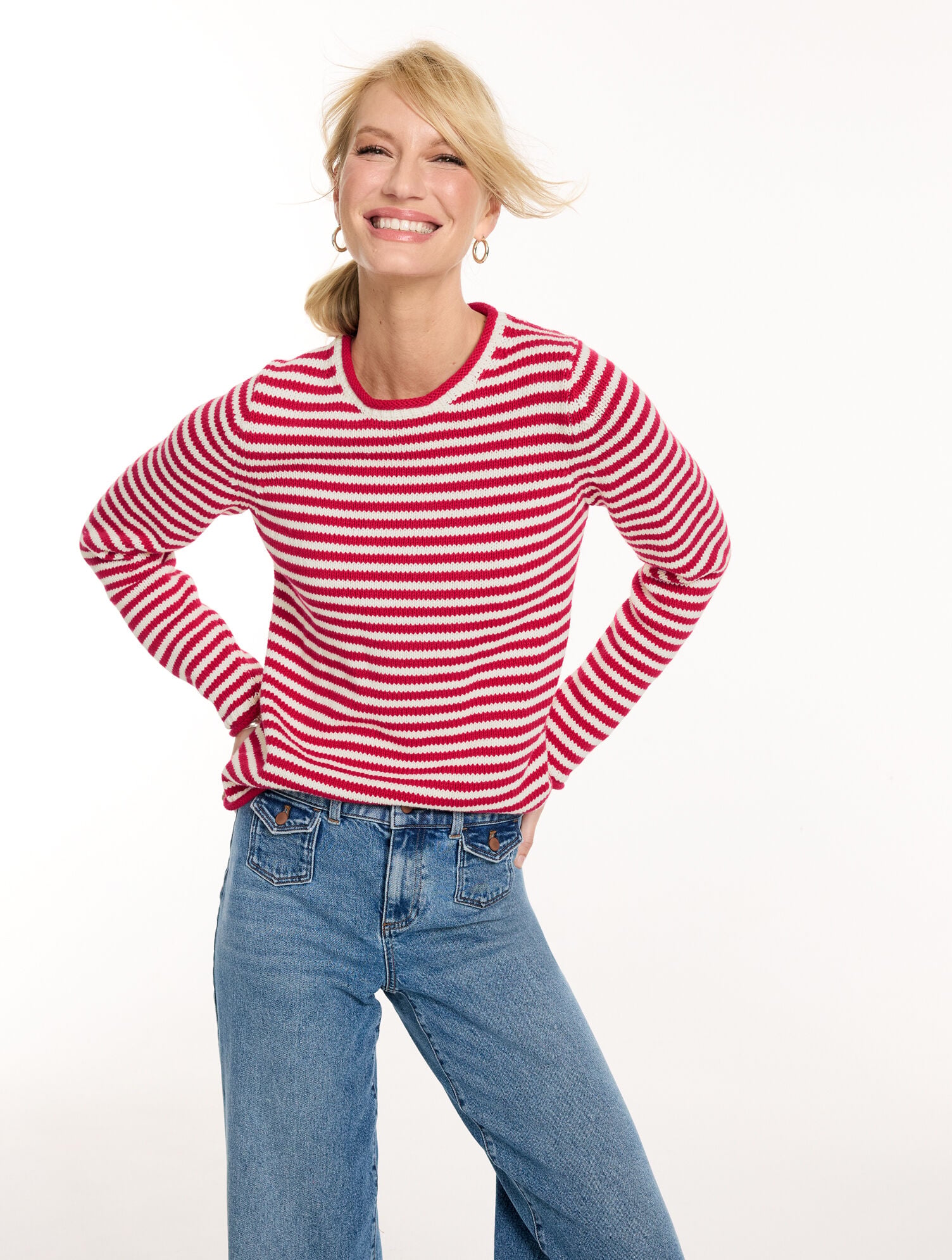 The Classic Roll Neck Sweater - Stripe