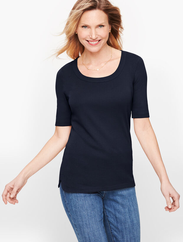 Pima Scoop Neck Tee