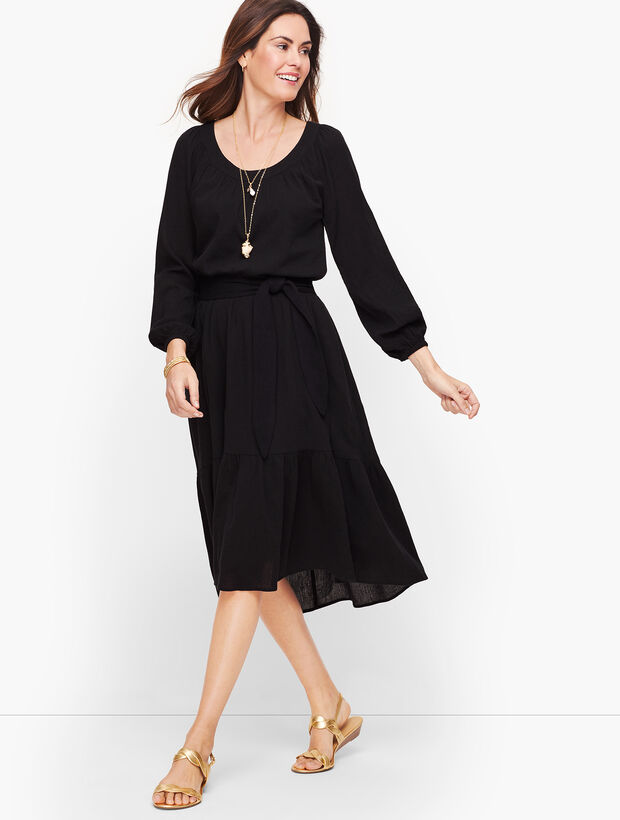 flounce hem midi dress Betsy & Adam Women's Flounce-Hem Midi Dress - Green