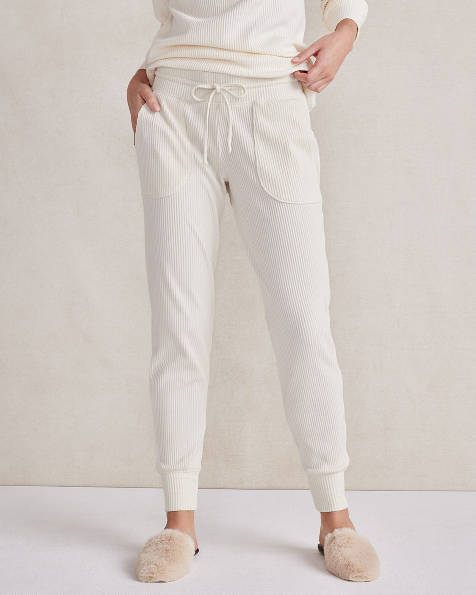Velour Ribbed Joggers
