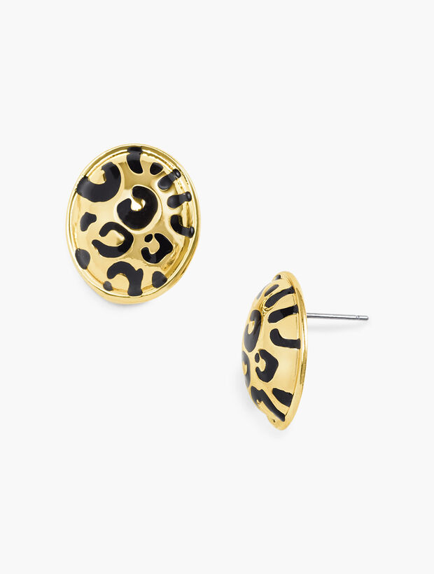 Leopard Post Earrings