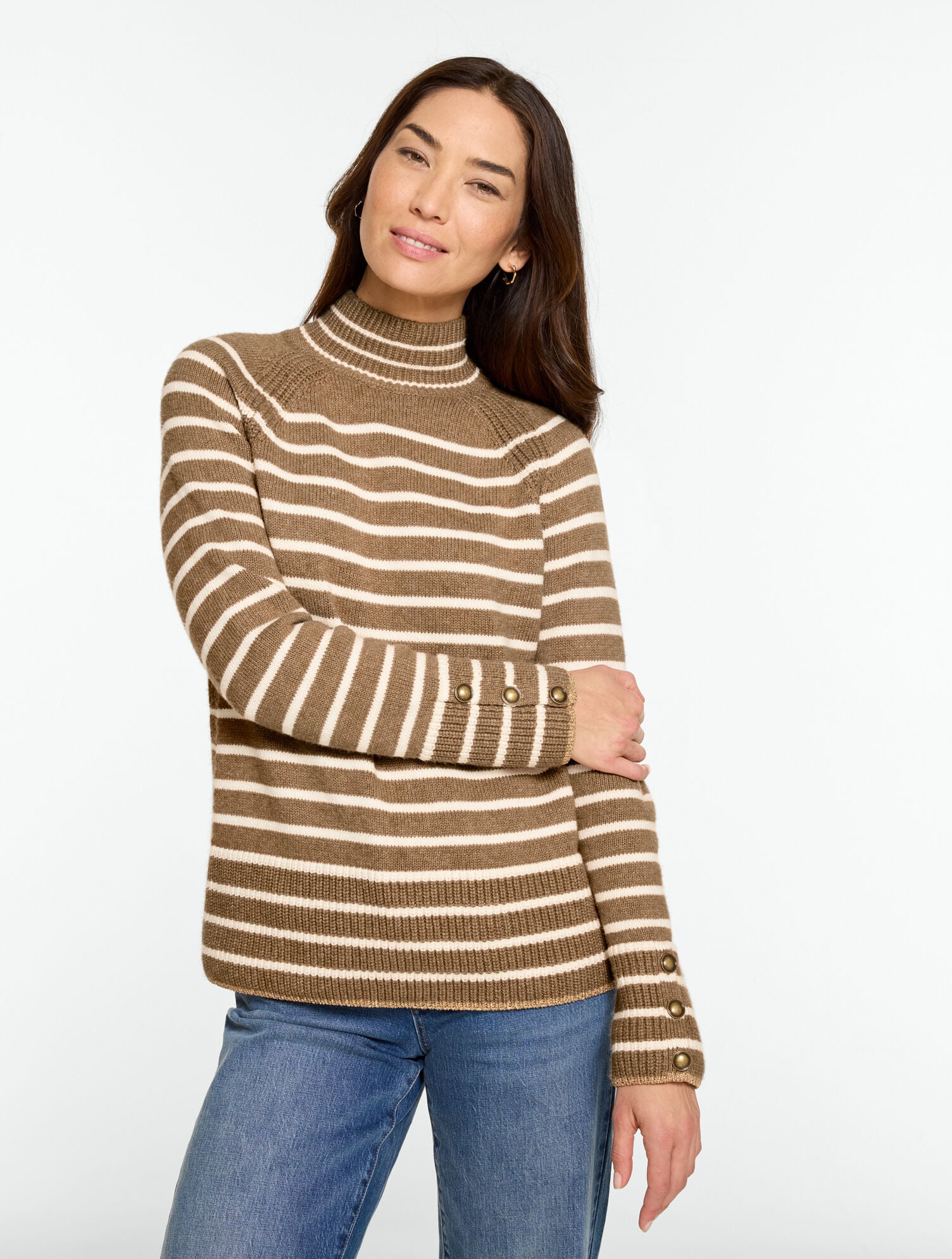 Mockneck Sweater - Stripe