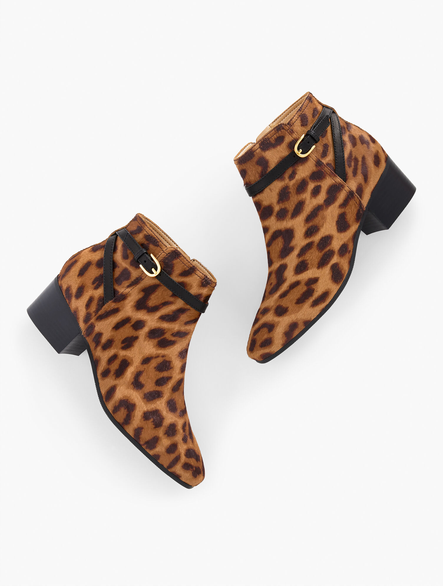 Dakota Ankle Boots - Calf Hair Leopard | Talbots display picture 3