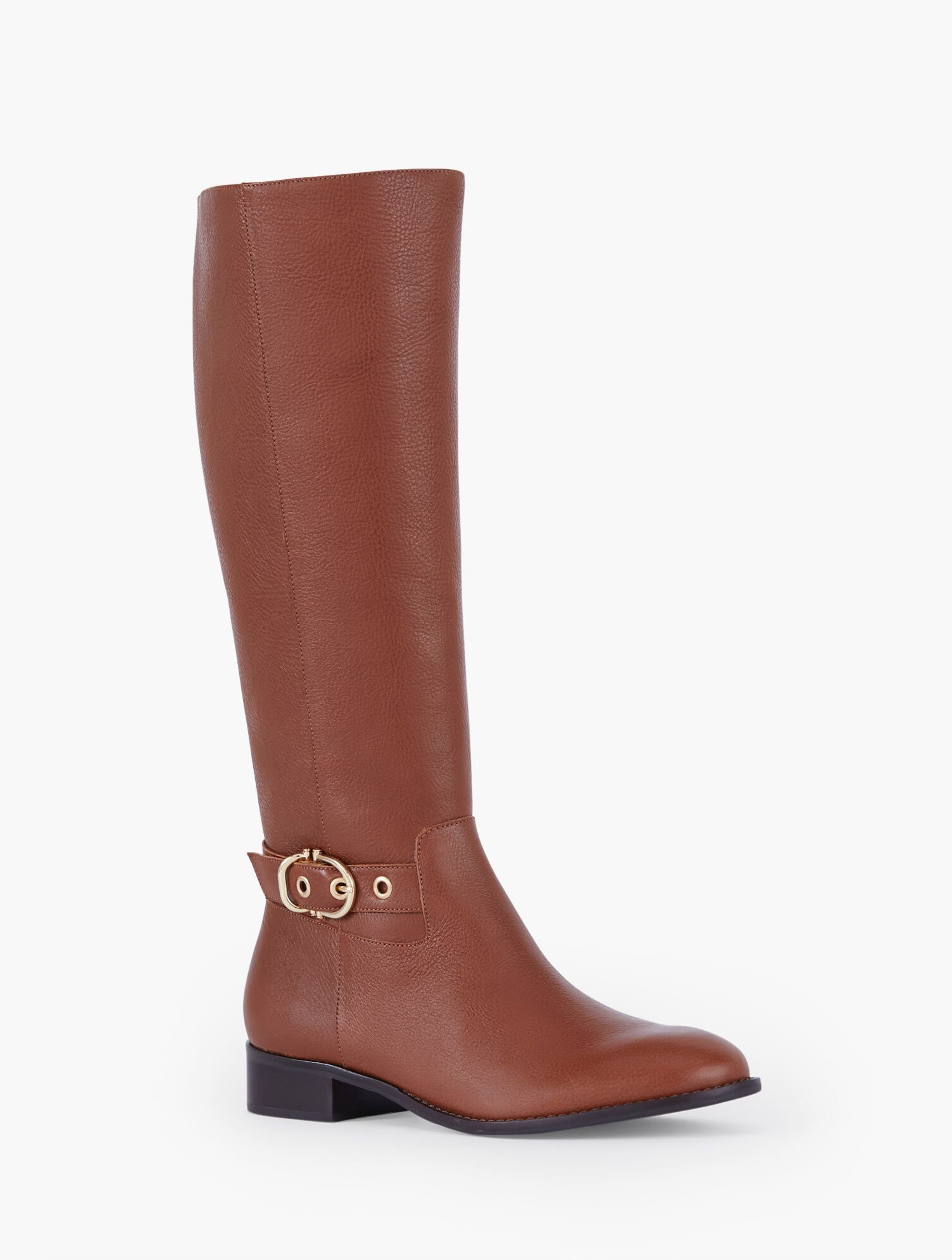 Tish Soft Pebbled Leather Riding Boots