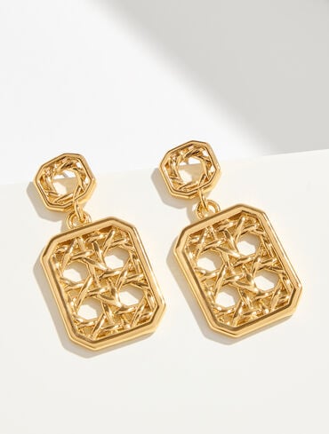 Rattan Texture Drop Earrings
