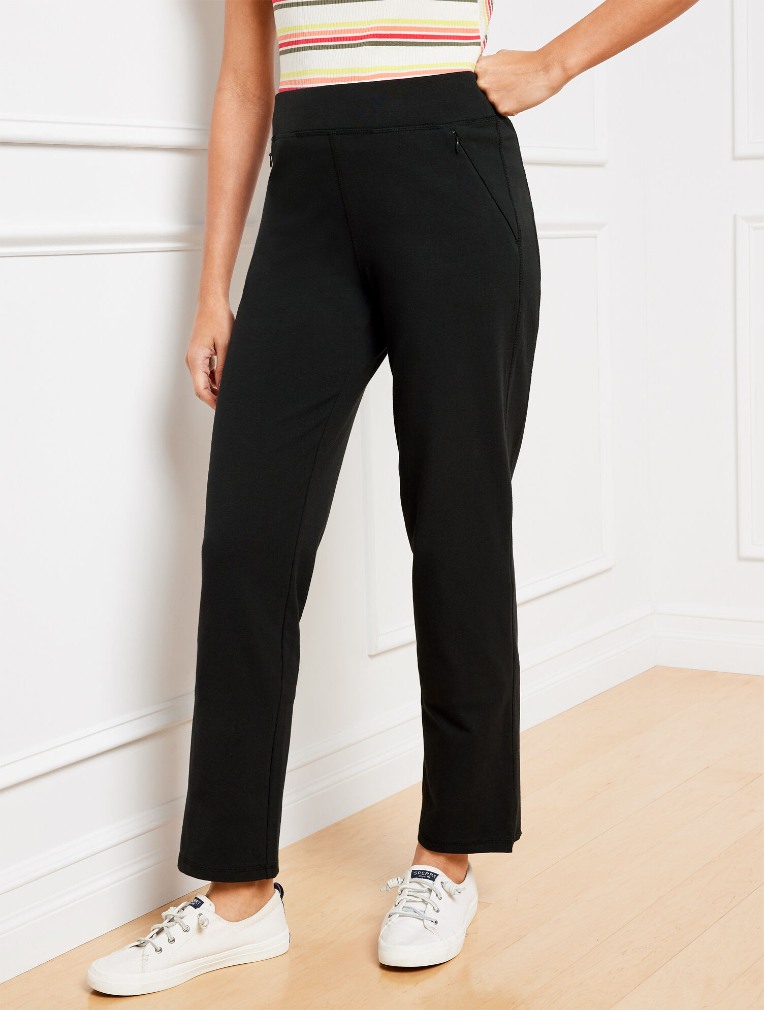 Pantalon Talbots Femme Taille 8 – Brun, Coupe Droite, Taille Moyenne, Décontracté Stretch