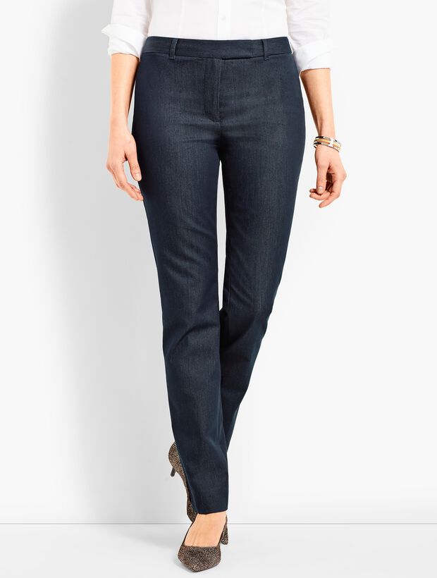 Bi-Stretch High-Waist Straight-Leg Pant - Polished Denim