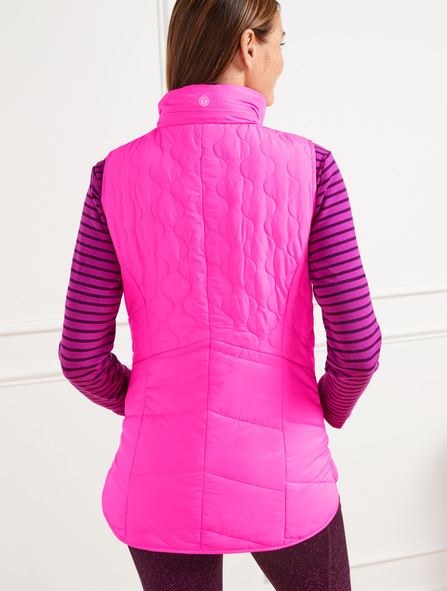 Packable Hood Quilted Vest Talbots