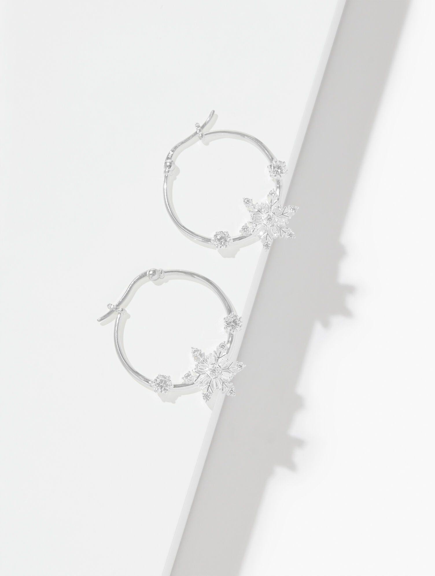 Sterling Silver Flurry Hoop Earrings