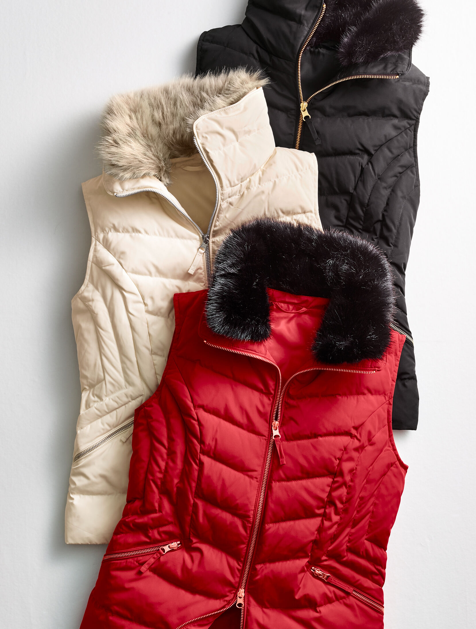 Faux-Fur Trim Down Vest | Talbots
